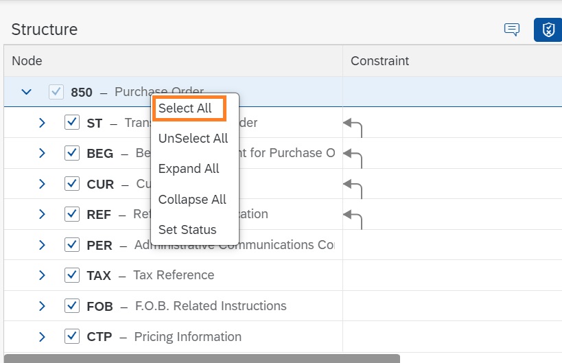 You can specifically select the required segments or 'Select All'.