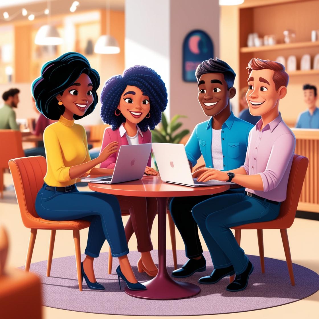Coworkers at table