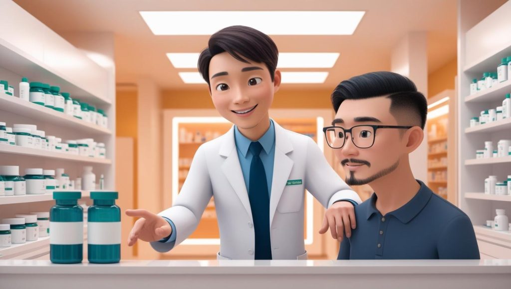 Pharmacist in pharmacy