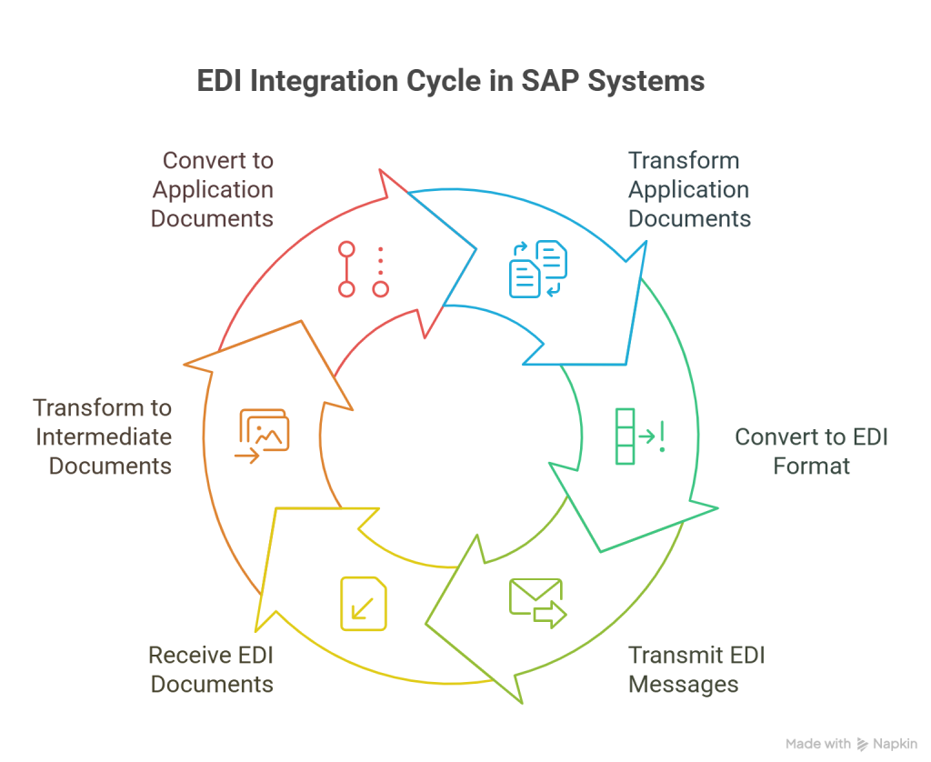 How EDI fits into SAP ECC and S_4HANA - visual selection